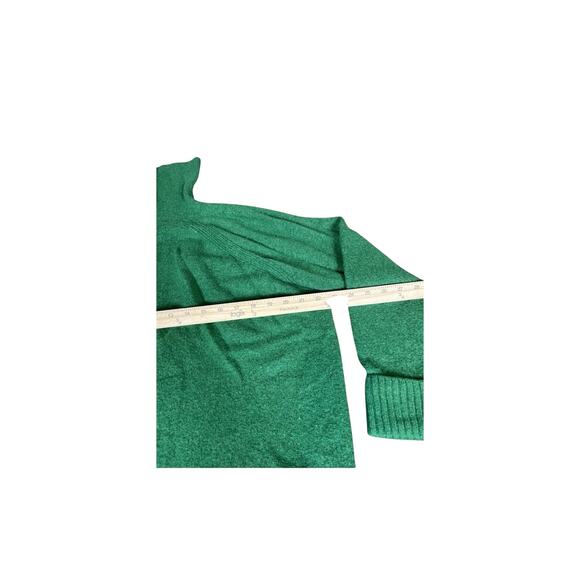 J. Crew Turtleneck Sweater Womens L Wool Alpaca Blend Soft Knit Green Holiday - Picture 3 of 5